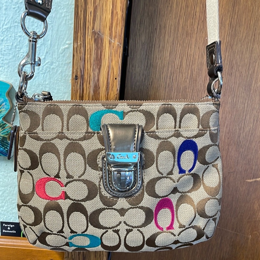 COACH Heritage Signature Multicolor Crossbody Bag